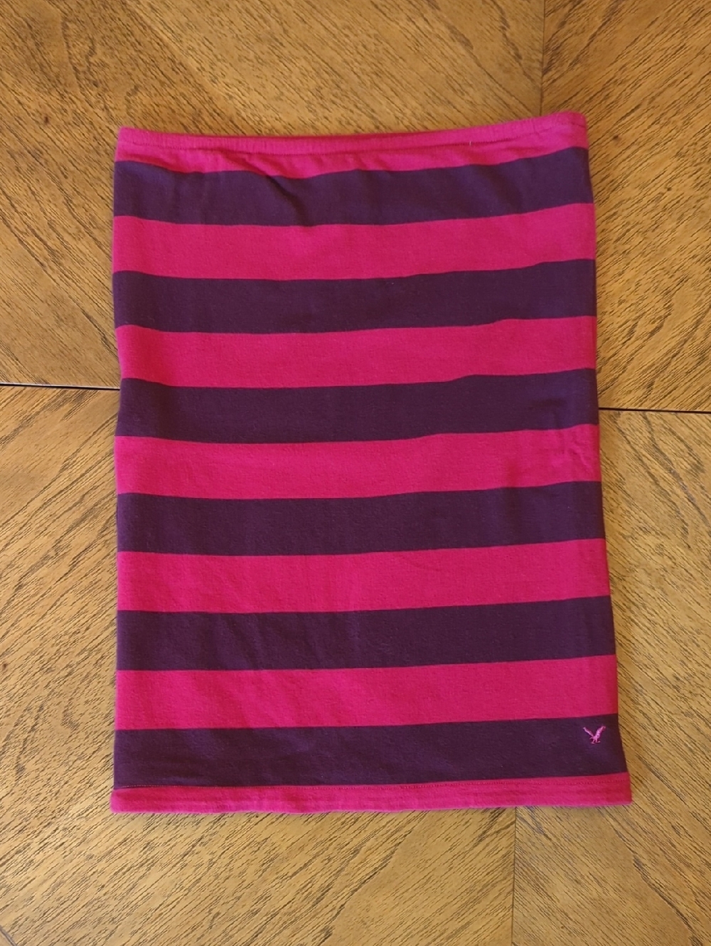 Y2K American Eagle Outfitters Fuchsia and Plum Striped Tube Top